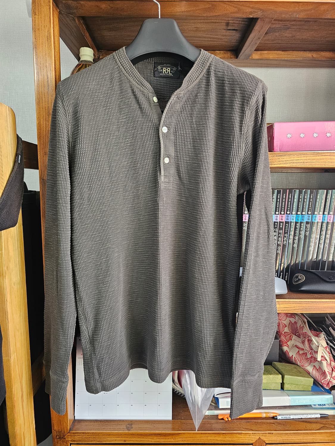 새상품!신상 폴로 RRL 랄프로렌 헨리넥 와플 긴팔 티셔츠 니트 롱슬리브 상품이미지1