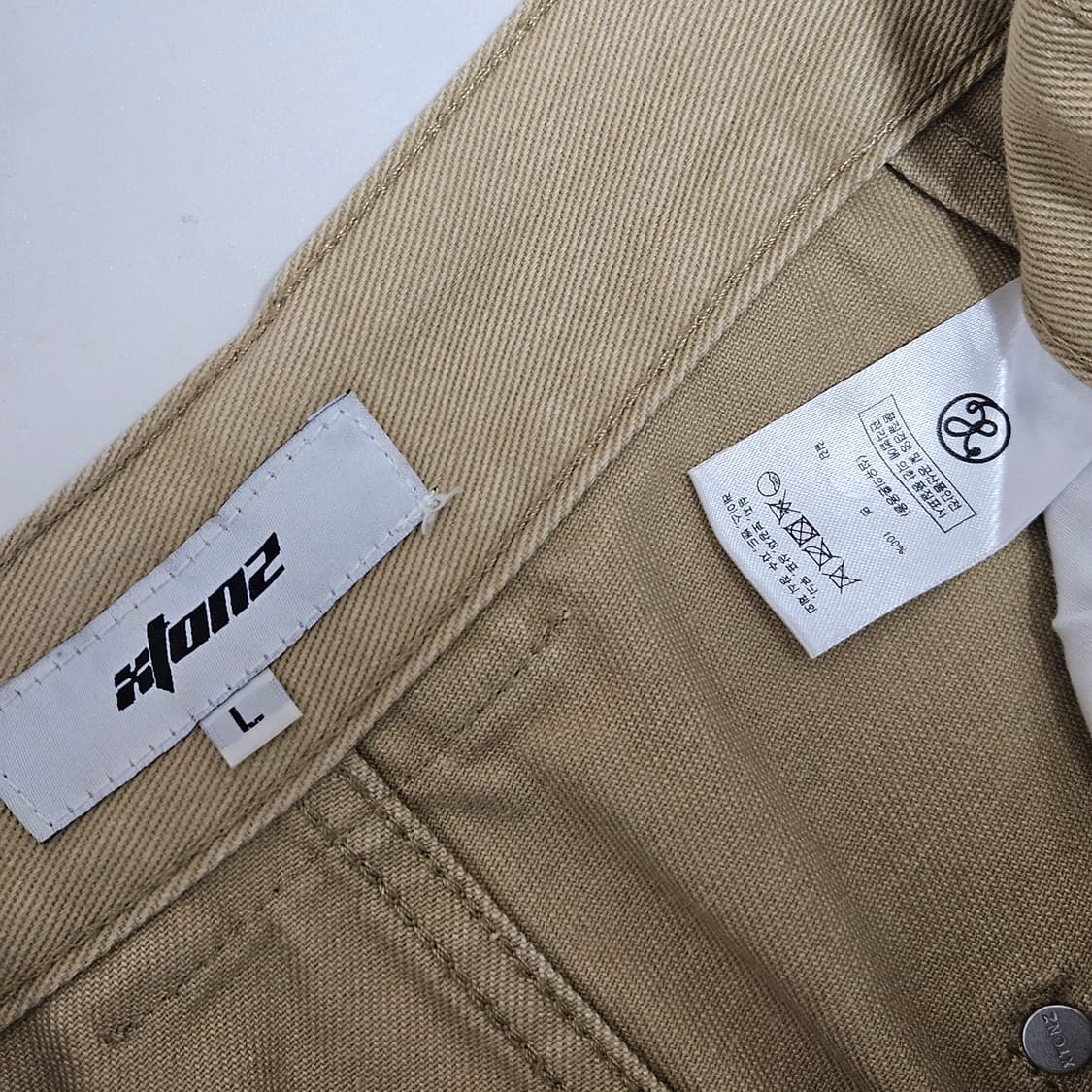 L 엑스톤즈 리온 와이드 코튼 팬츠 베이지 상품이미지5