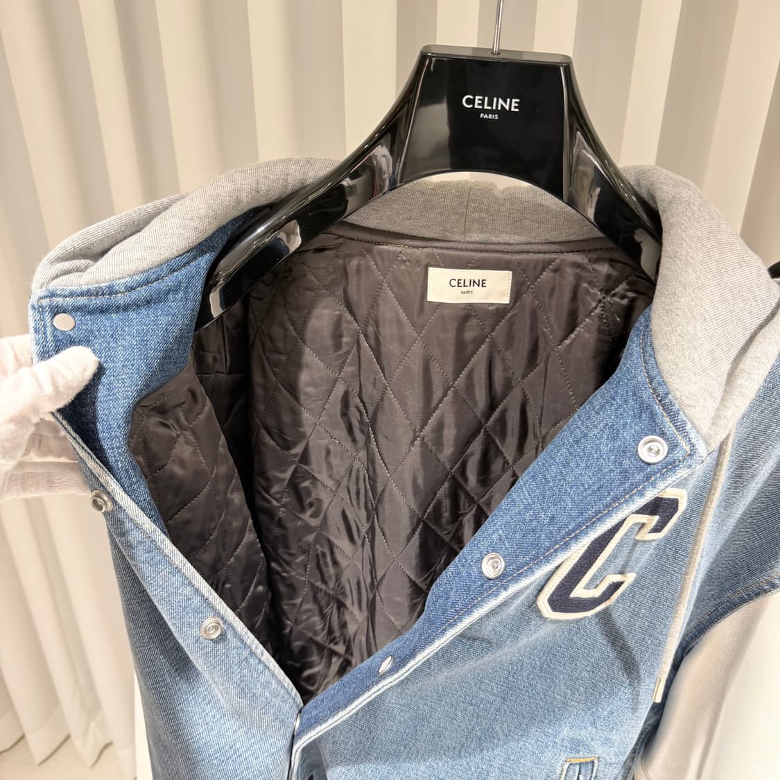 (S+/L) / 셀린느 피스모 워시 데님 루즈 테디 자켓 상품이미지6