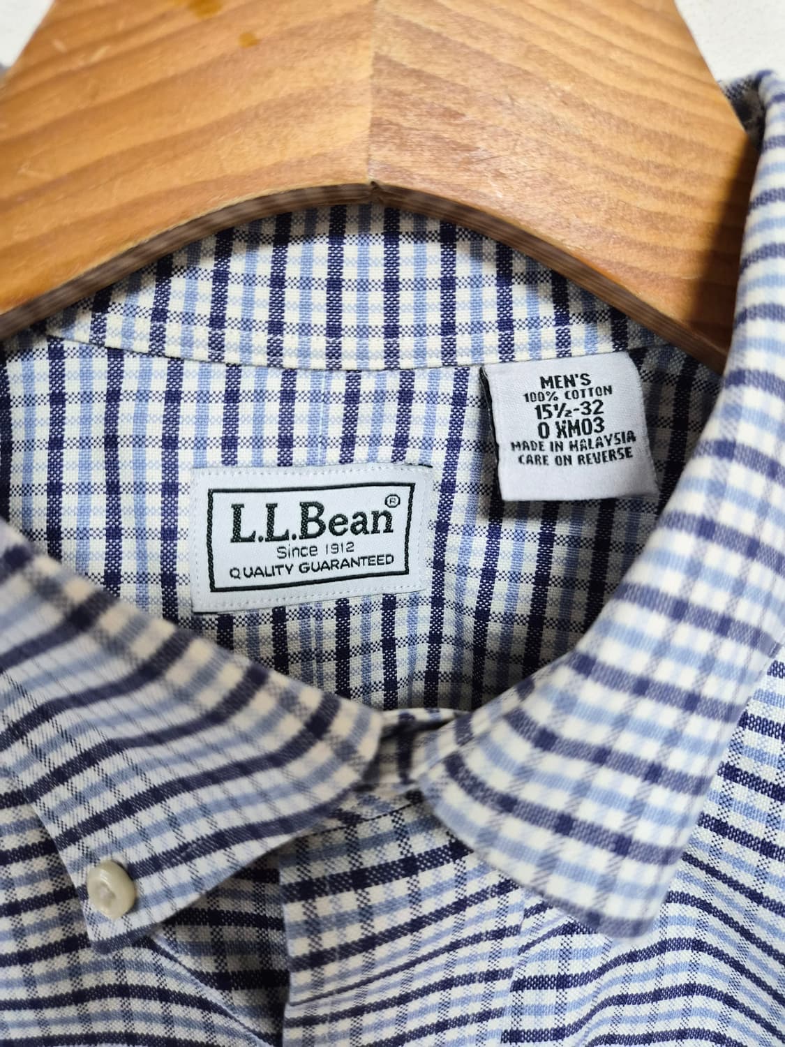 엘엘빈LLBEAN 옥스포드 체크 셔츠 M - S396 상품이미지4