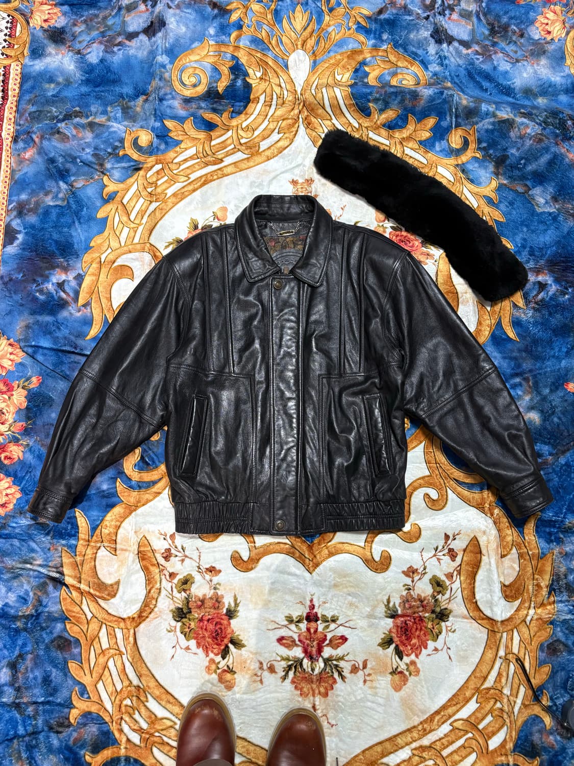 POSITANO 양가죽 G-1 봄버 무스탕 레더자켓 상품이미지2