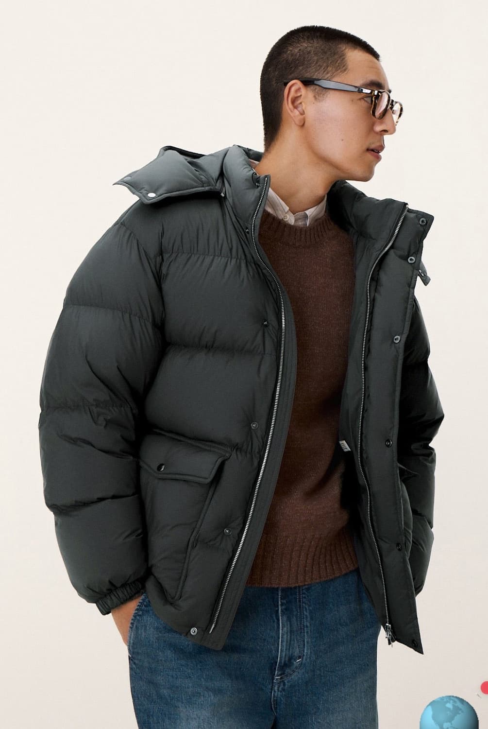 포터리 24fw 구스 다운 파카 차콜 네이비 3사이즈 상품이미지6