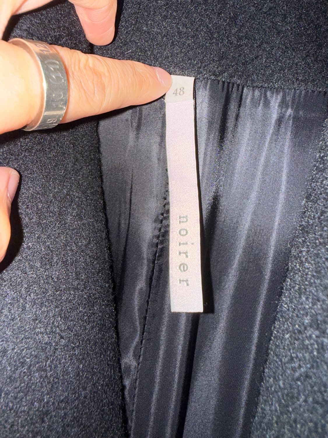 노이어 알파카 오피서 맥시 코트 (블랙, 48) 상품이미지4