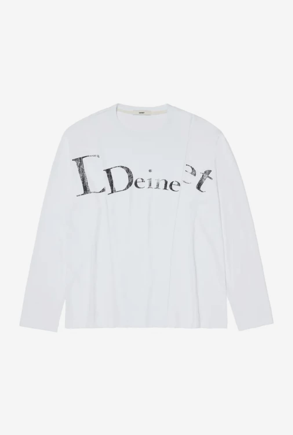 (새상품) DEINET 다이닛 로고 티셔츠 롱슬리브 화이트 상품이미지1