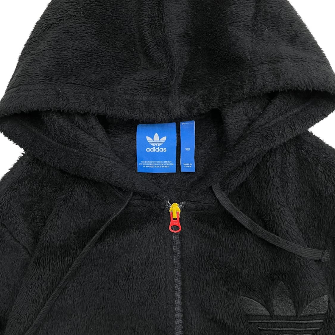 아디다스 파이어버드로고 블랙 셰르파 후드집업 100 상품이미지7