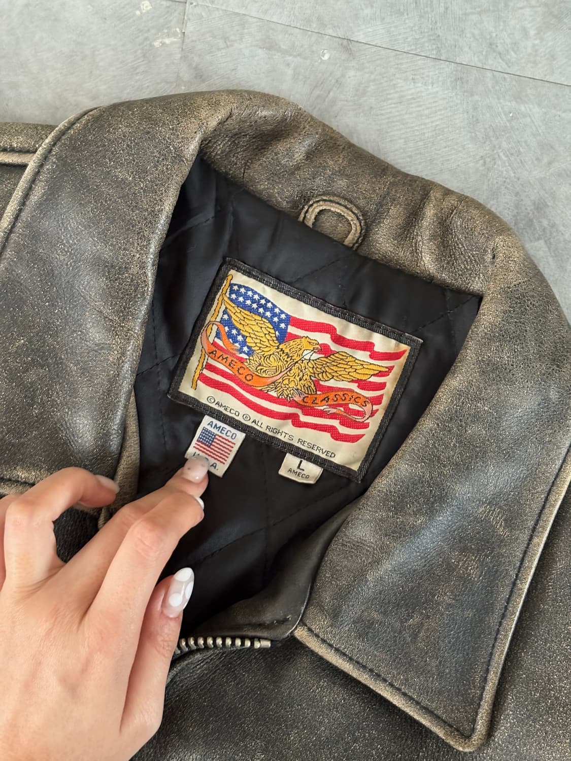 Ameco 아메코 레더 자켓 상품이미지3
