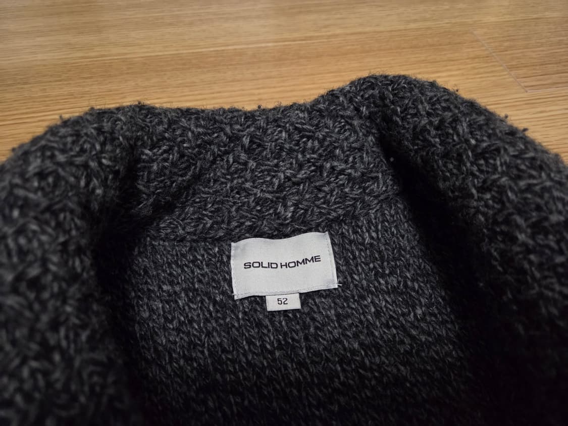 솔리드 옴므  더블 브레스트  짜임 니트 코트  상품이미지3