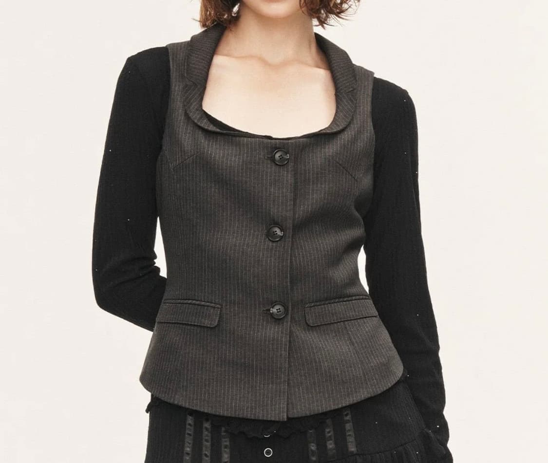 Threetimes Muse stripe vest 상품이미지1