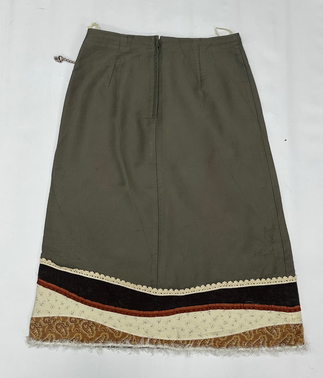 🪇하구미의 에스닉 코디세트🪇 카키 브라운 레이어드 스커트 히피 상품이미지10