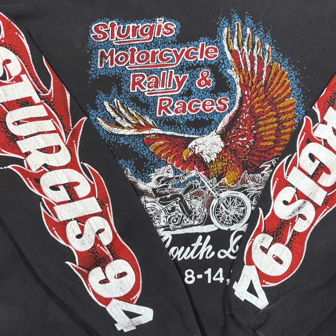 빈티지 90s STURGIS Biker Flame 롱슬리브 상품이미지4