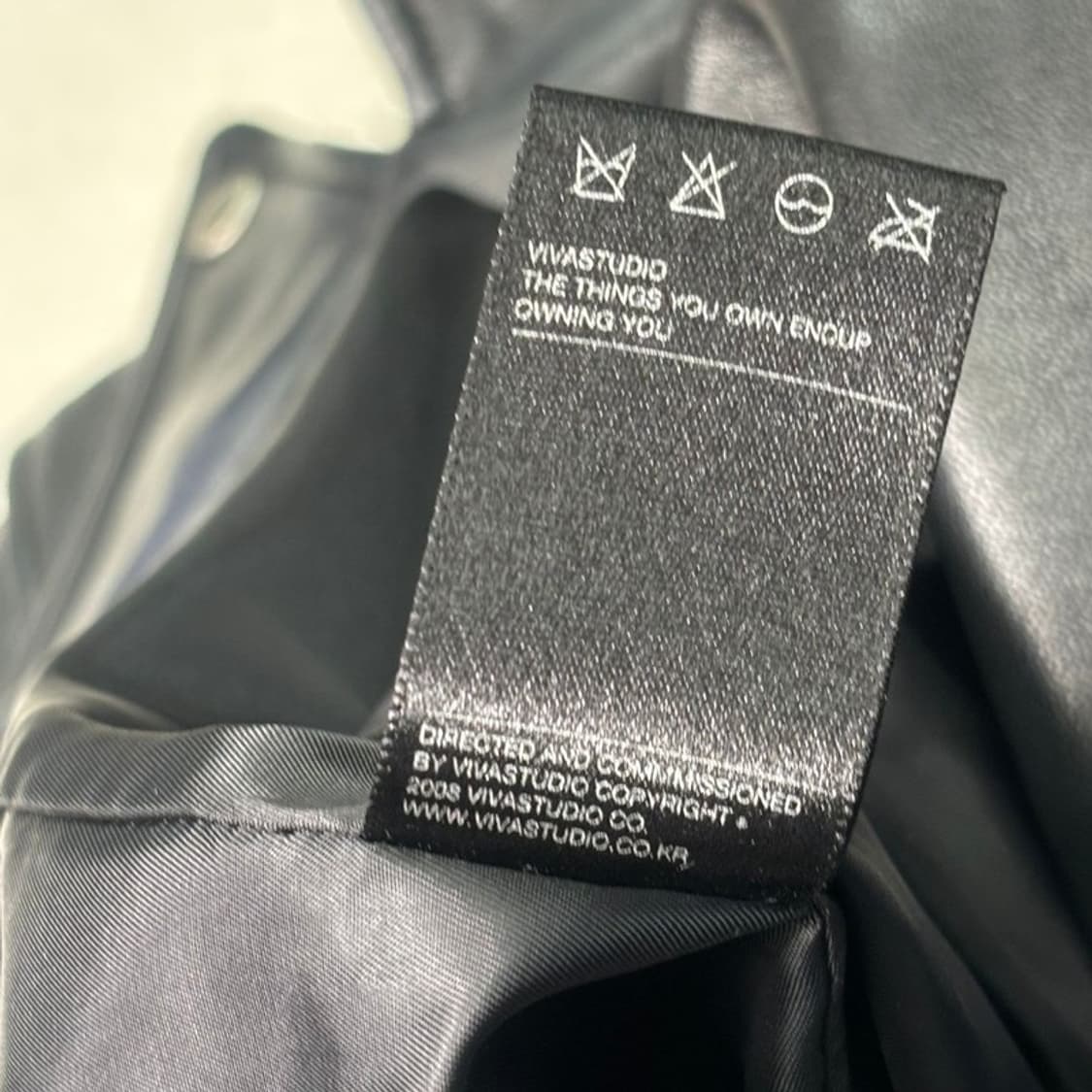 VIVASTUDIO 블랙 라이더 가죽자켓 M 상품이미지8