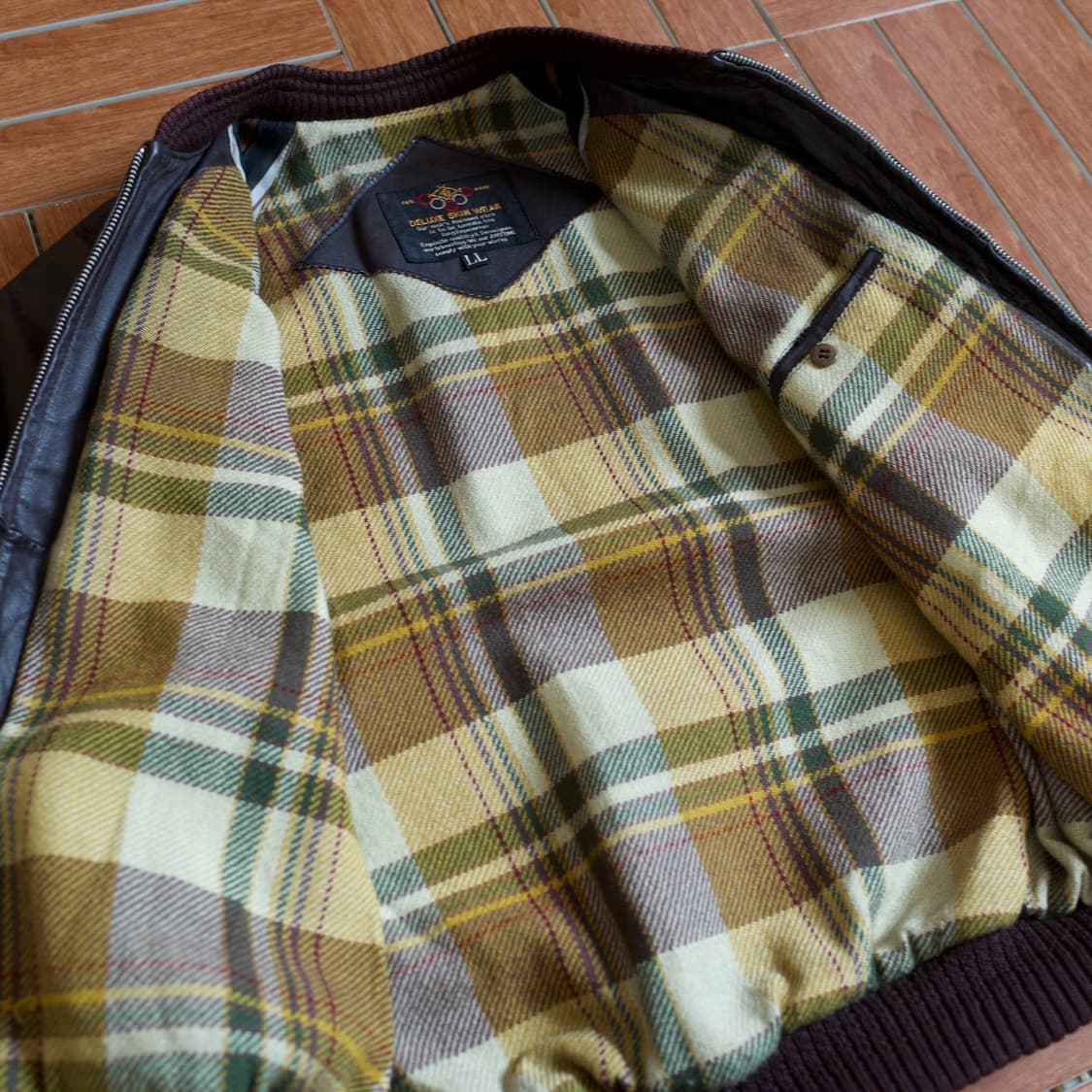 90‘s Deluxe skin wear leather jacket 상품이미지8