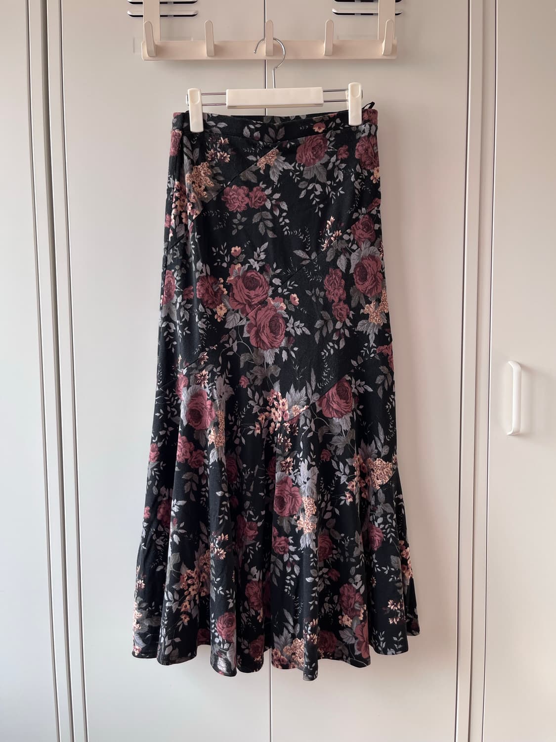 Vintage 장미꽃 플레어 롱스커트 상품이미지3