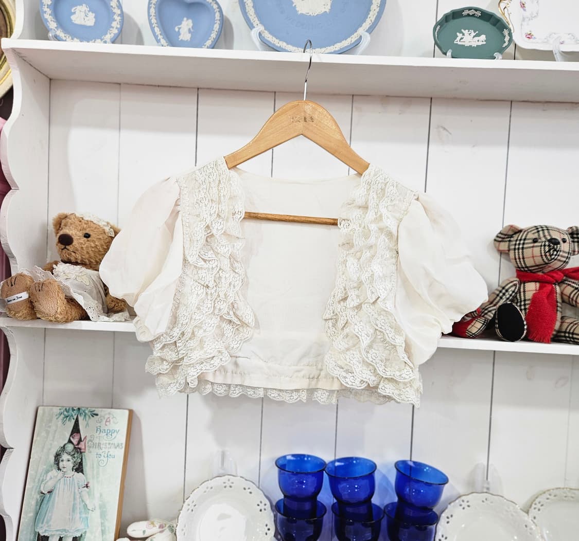 0327레이스 프릴 퍼프 볼레로 상품이미지1