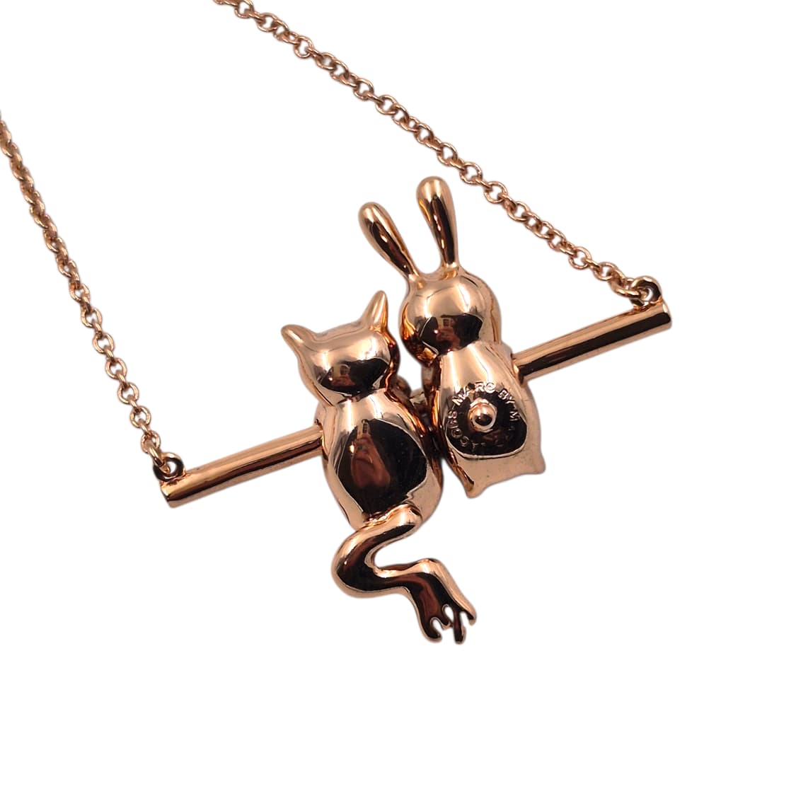 09s 마크제이콥스 로즈 골드 토끼&고양이 목걸이 상품이미지5