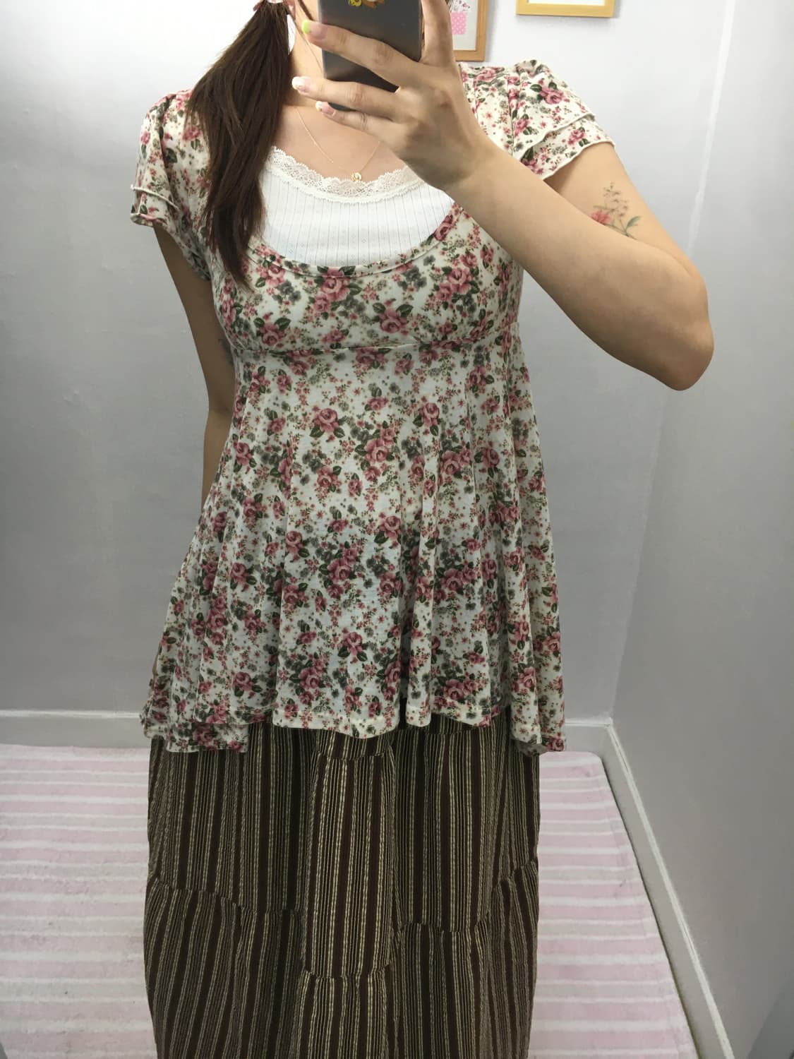 플라워 언발 블라우스 상품이미지8