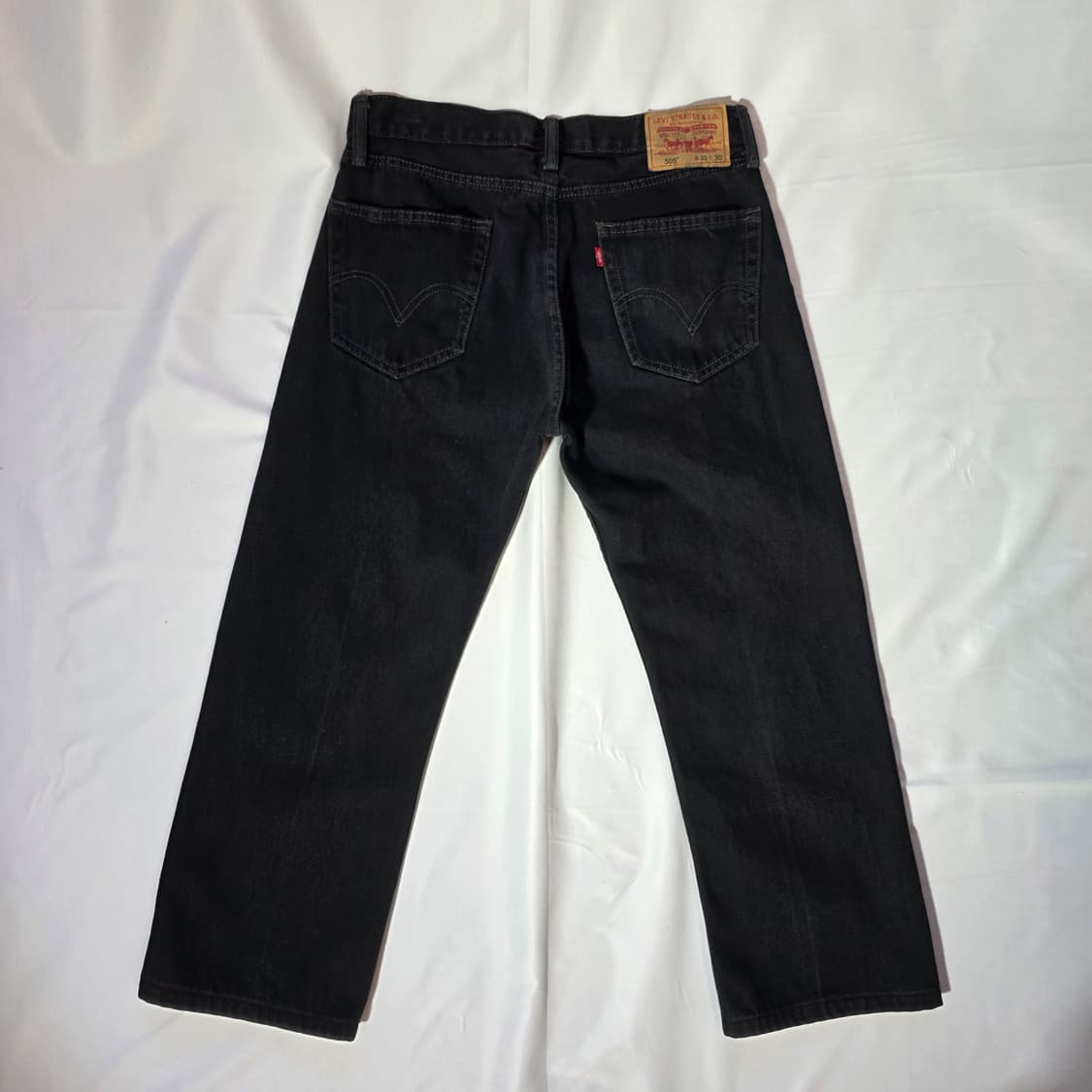 [W31L30]00s 리바이스 505 스트레이트핏 블랙 데님 팬츠 상품이미지5