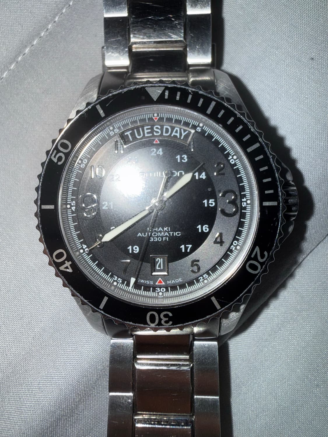 해밀턴 카키킹 오토매틱 스쿠바 판매합니다. 상품이미지4