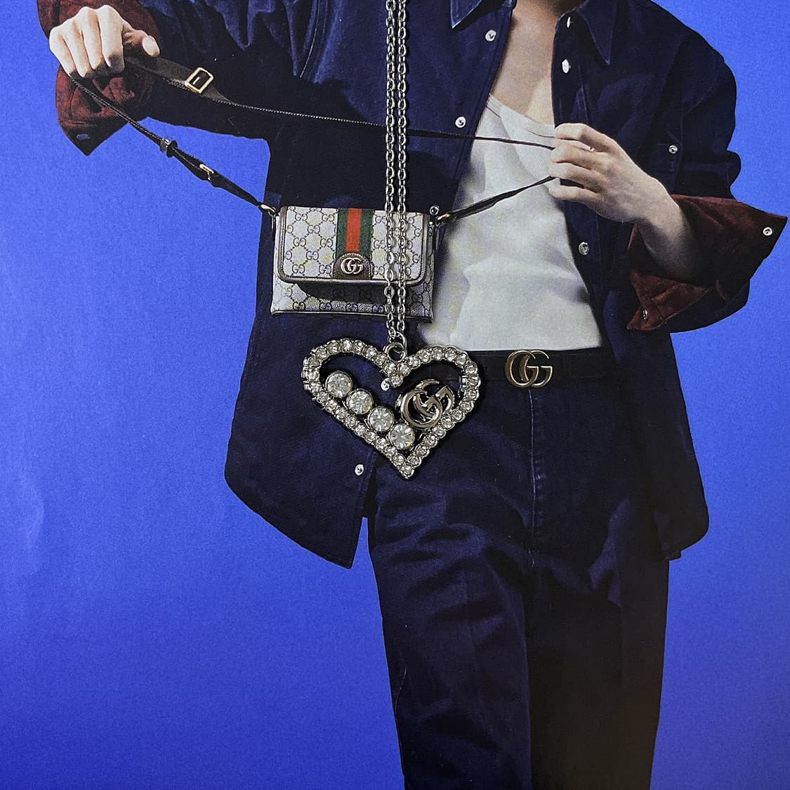 구찌 글리터 하트 글램 목걸이 상품이미지2