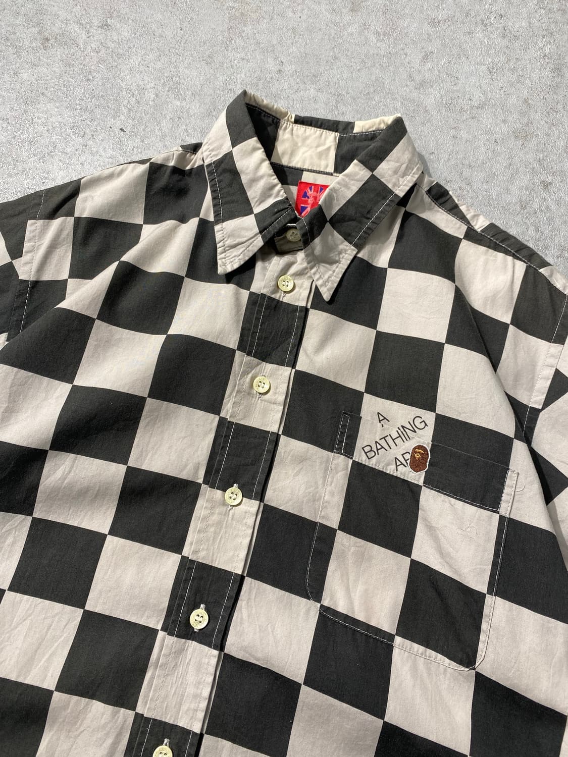 [S] A BATHING APE 베이프 체커보드 반팔셔츠 상품이미지2
