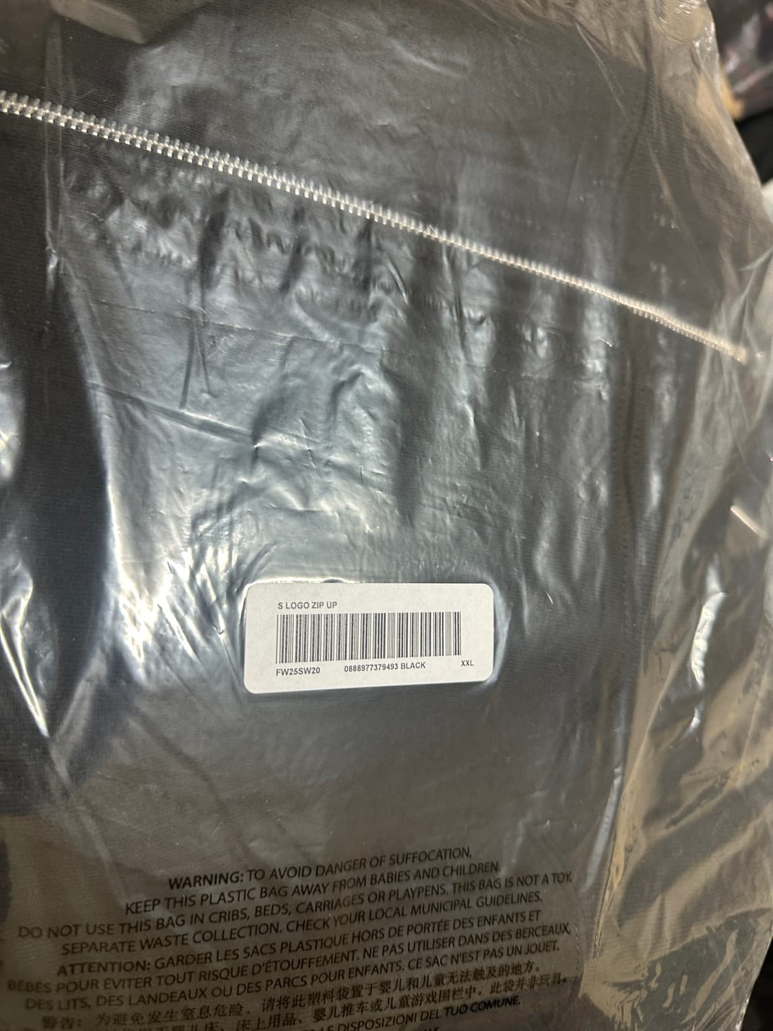 슈프림 25fw s로고 후드집업 블랙 xxl 상품이미지3