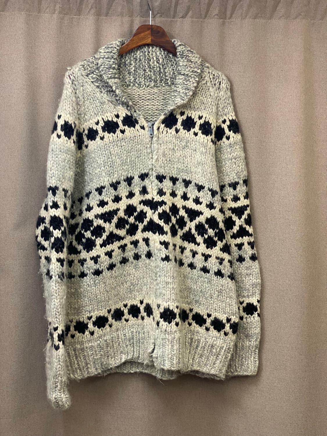 빈티지 코위찬 니트 집업 상품이미지1