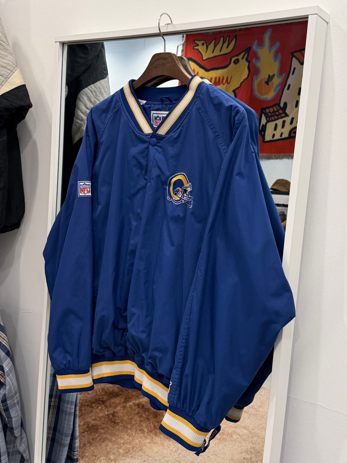 90s Starter 스타터 Pro Line NFL LA램스 나일론 웜업 상품이미지1