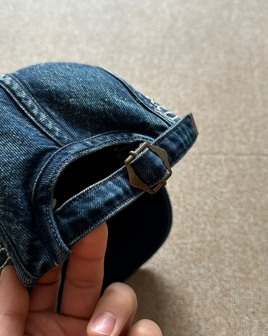 캐피탈 10온즈 IDG x IDG 후로사키 자수 데님 캠프캡 인디고 상품이미지3