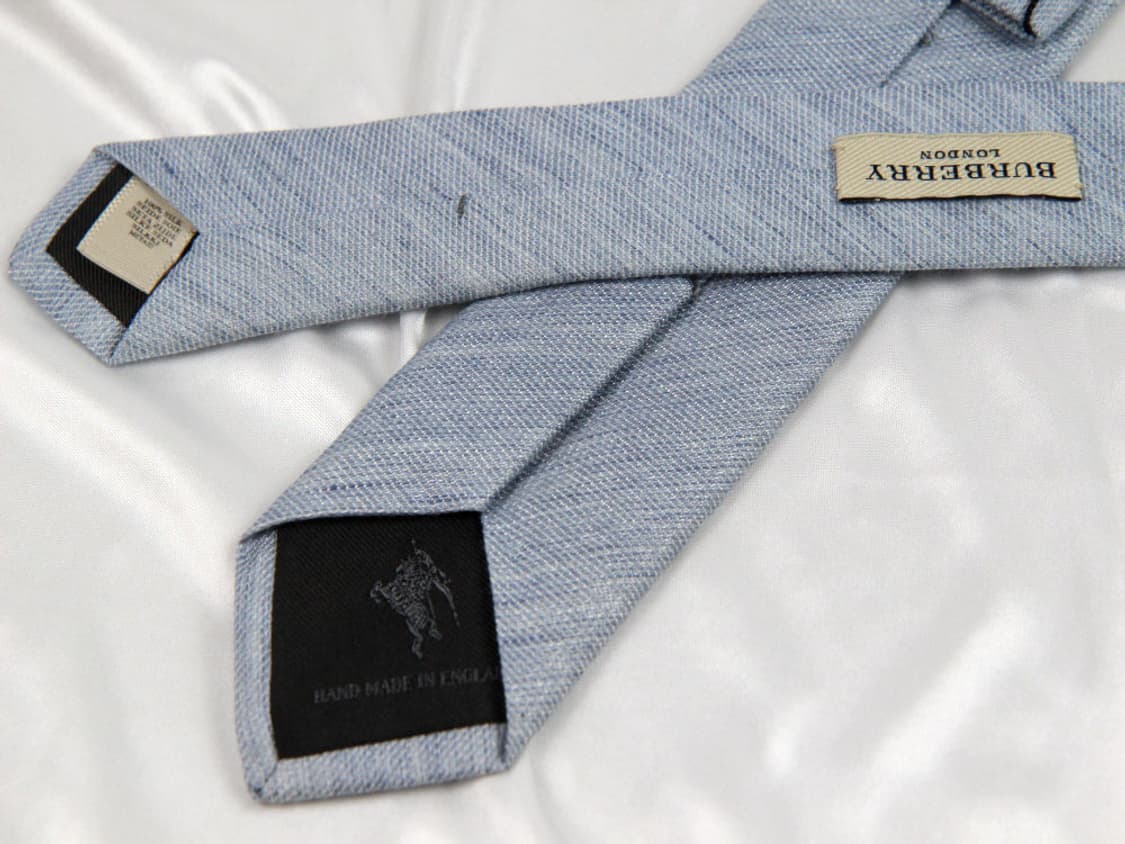 버버리 6.2cm 미사용 S등급 신형 멜란지 슬러브 명품넥타이 상품이미지5