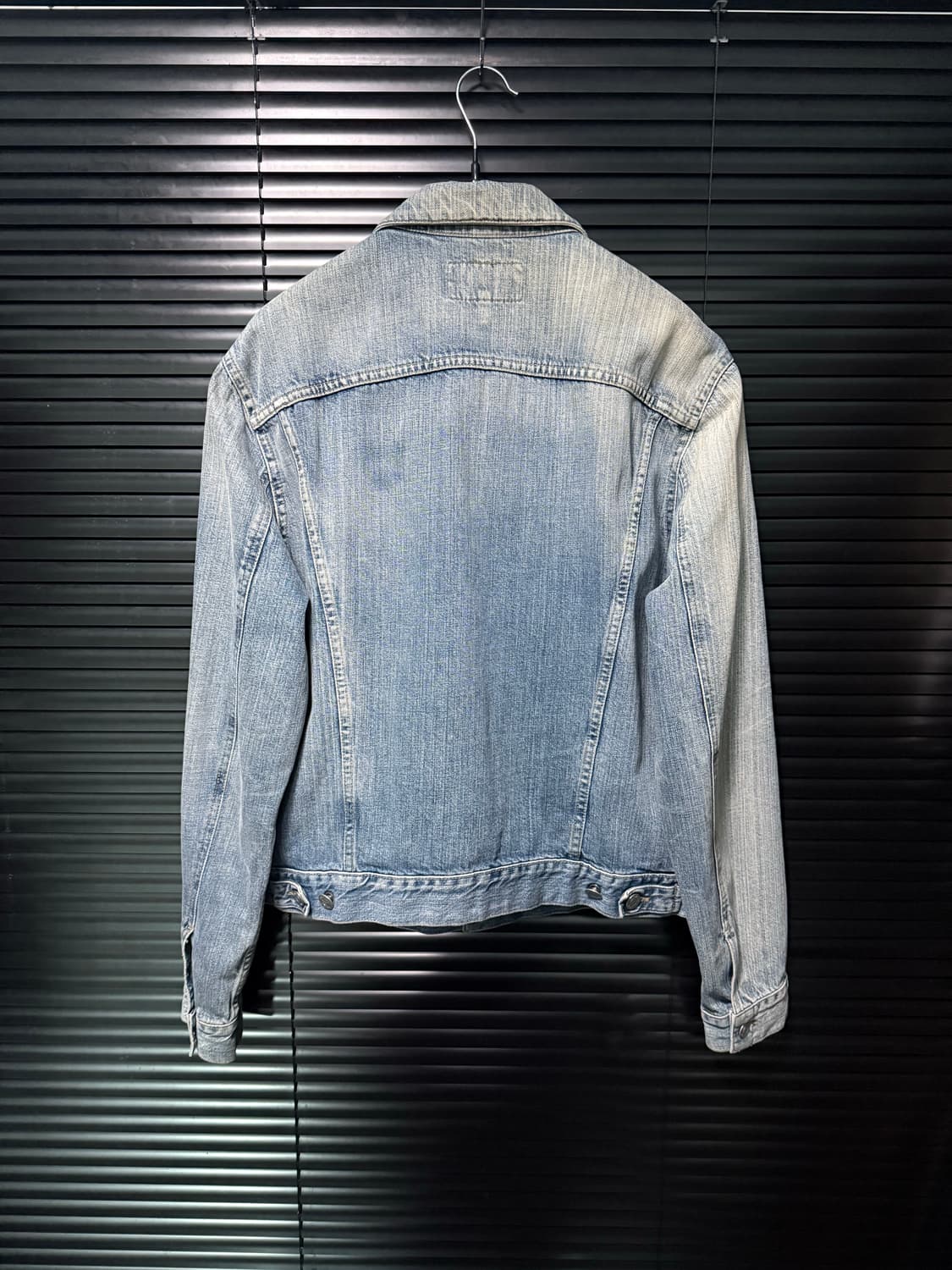 아르마니 진스 트러커 인디고 데님 청자켓 샌드 워싱 워시드 워크 자켓 M 상품이미지5