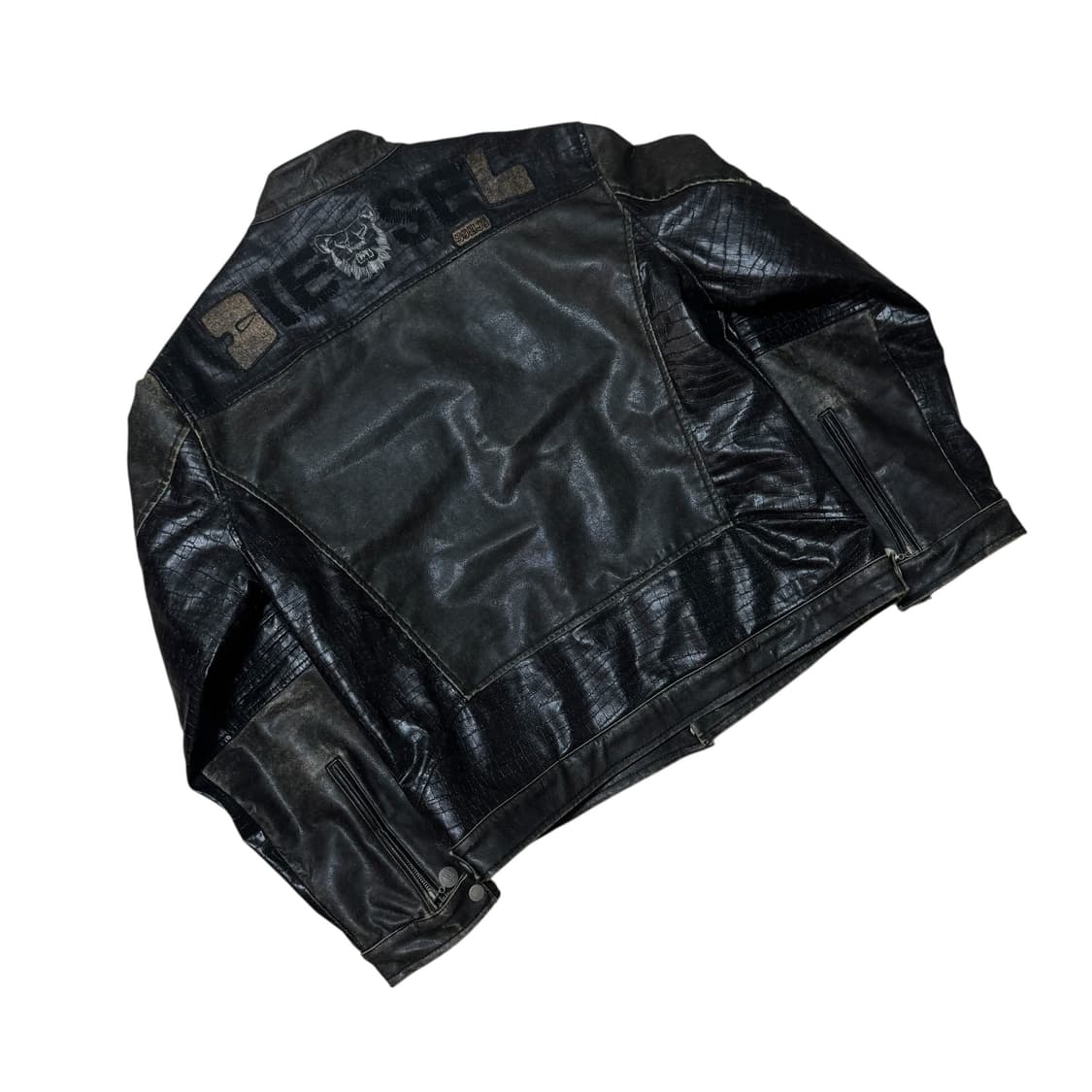 디젤 스펠아웃 빅로고 레더자켓 상품이미지3