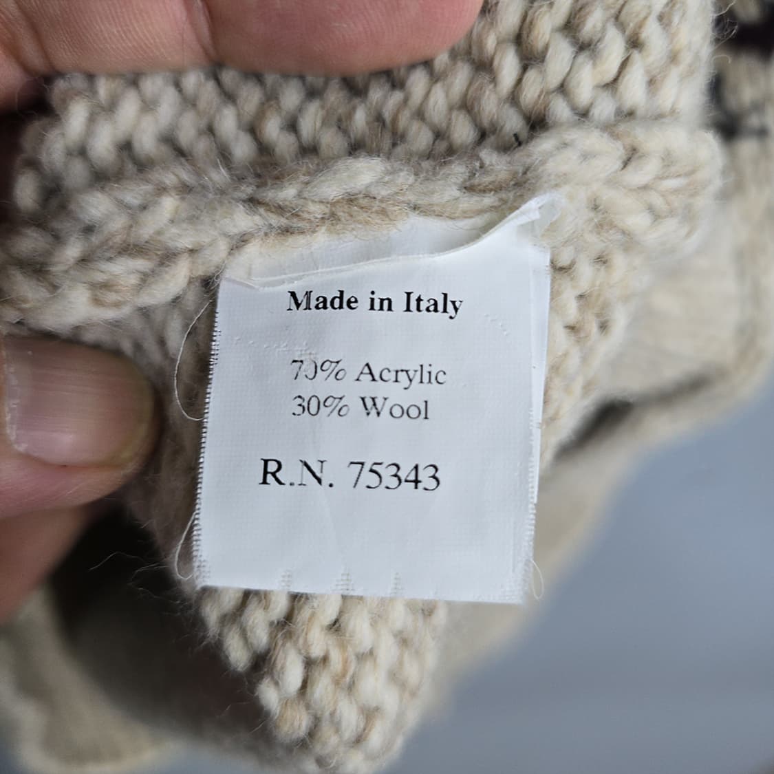 지아네티(GIANETTI) 이태리 숄카라 니트 가디건 XL 상품이미지5