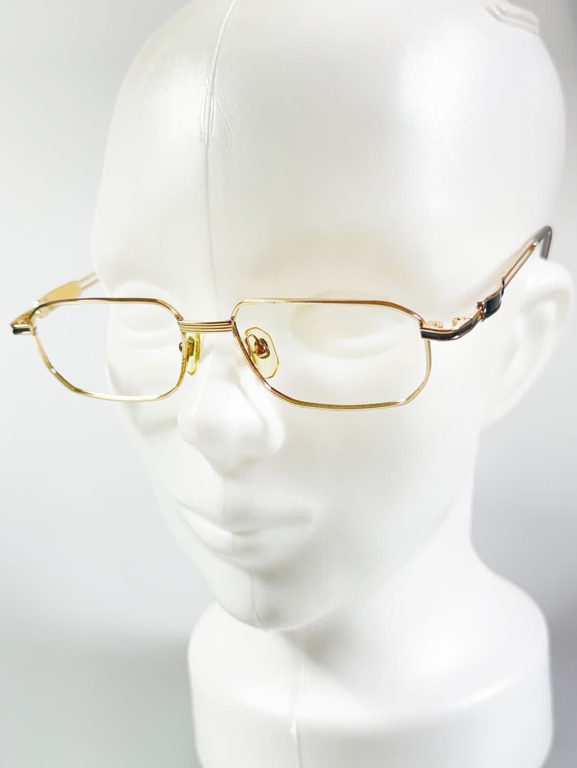 90s 레트로 골드 슬림 스퀘어 메탈 프레임 빈티지 안경 상품이미지8