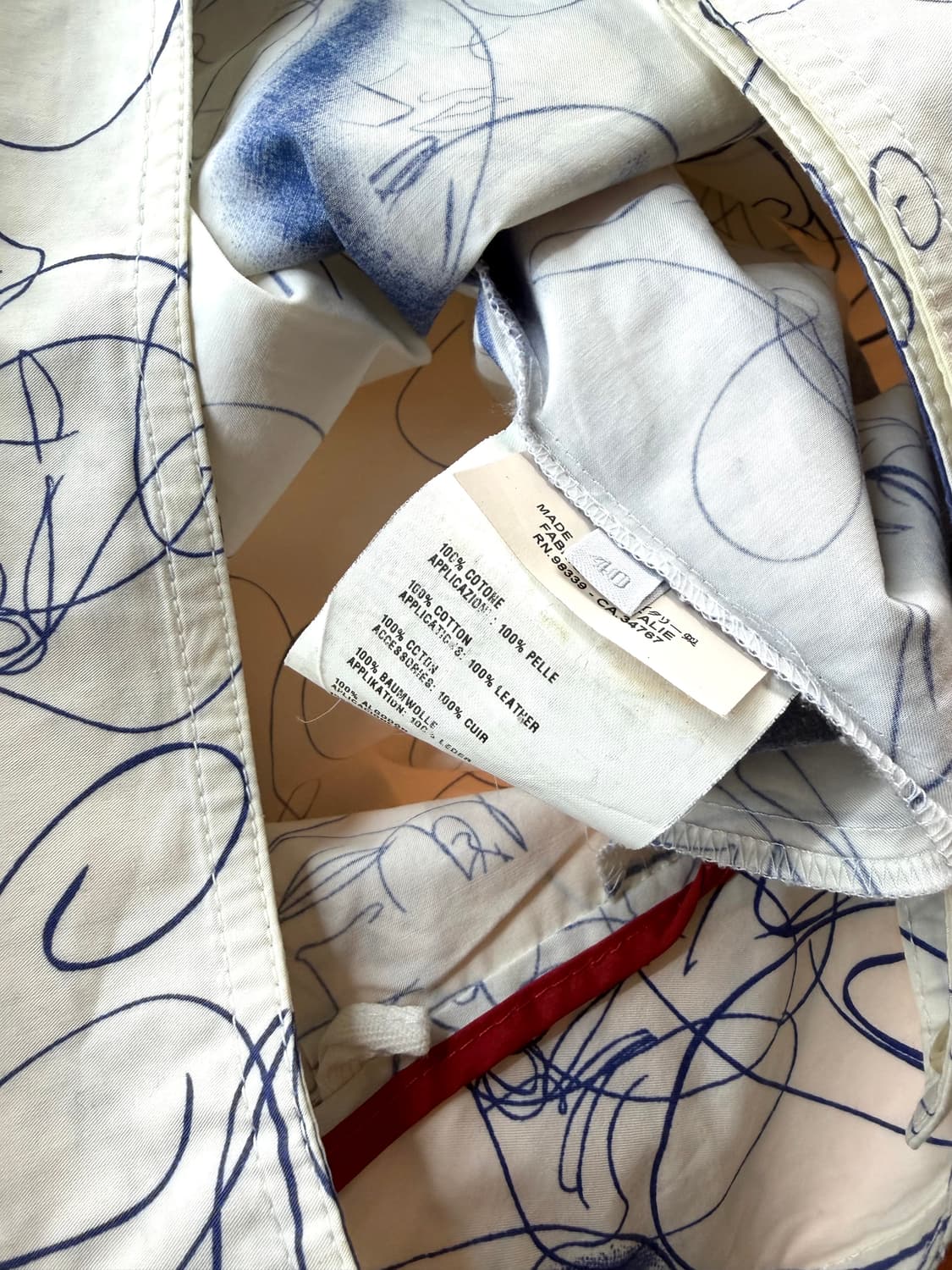 40/ 프라다 레더 로고탭 00AW 스커트 상품이미지10