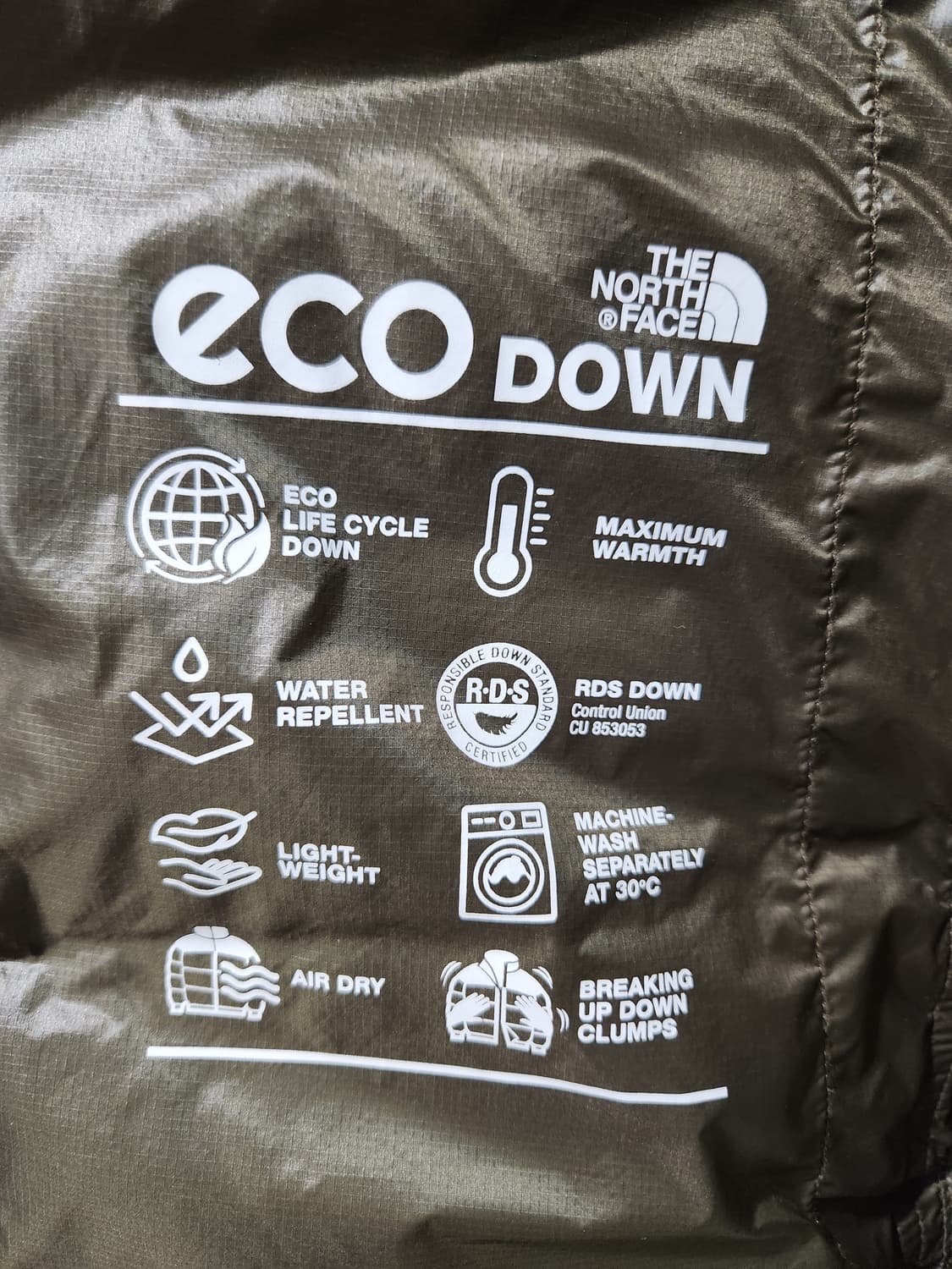 노스페이스 마테호른 경량패딩 L(100) 카키 상품이미지5