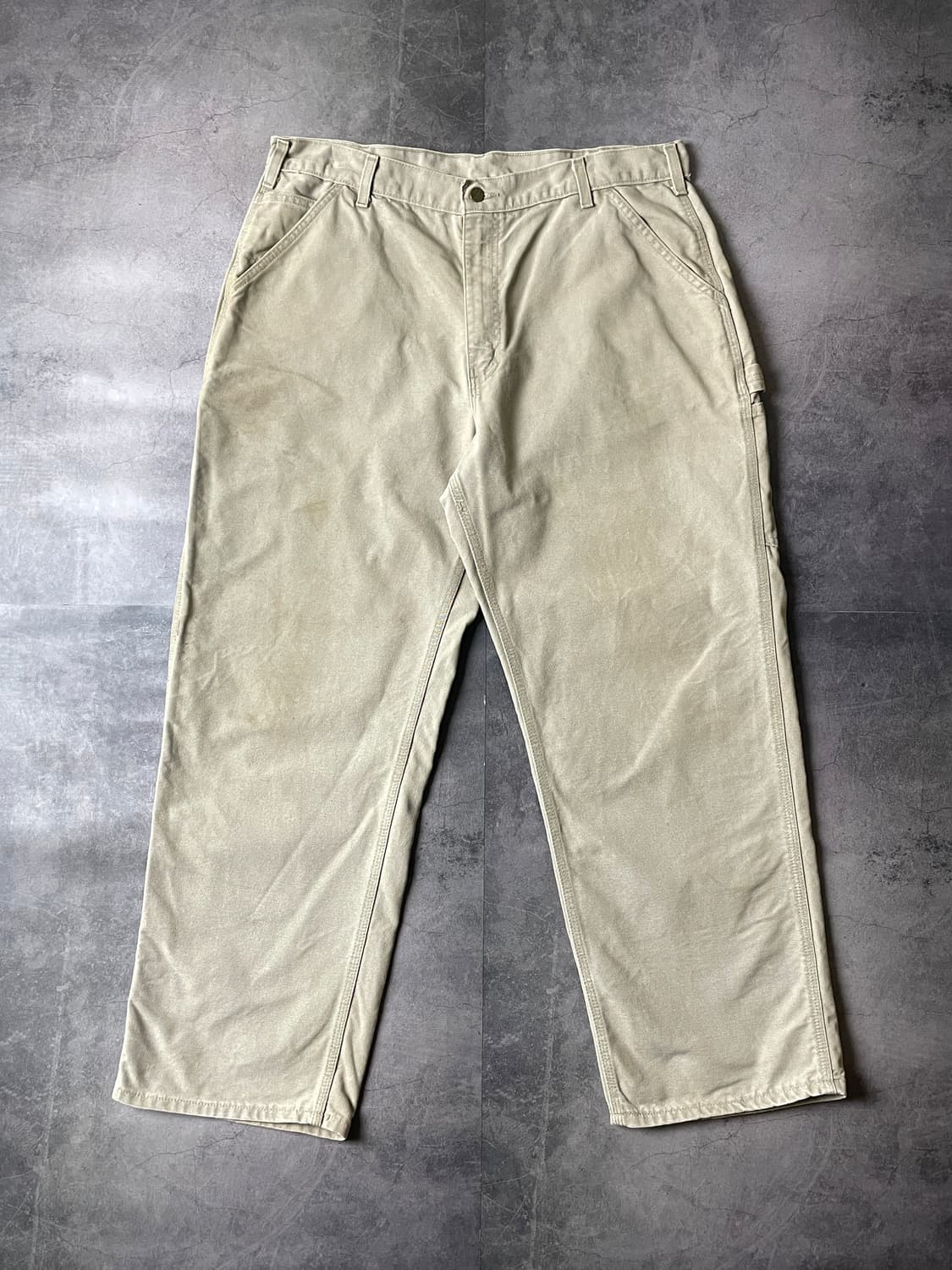 CARHARTT 칼하트 빈티지 베이지 싱글니 팬츠 상품이미지1