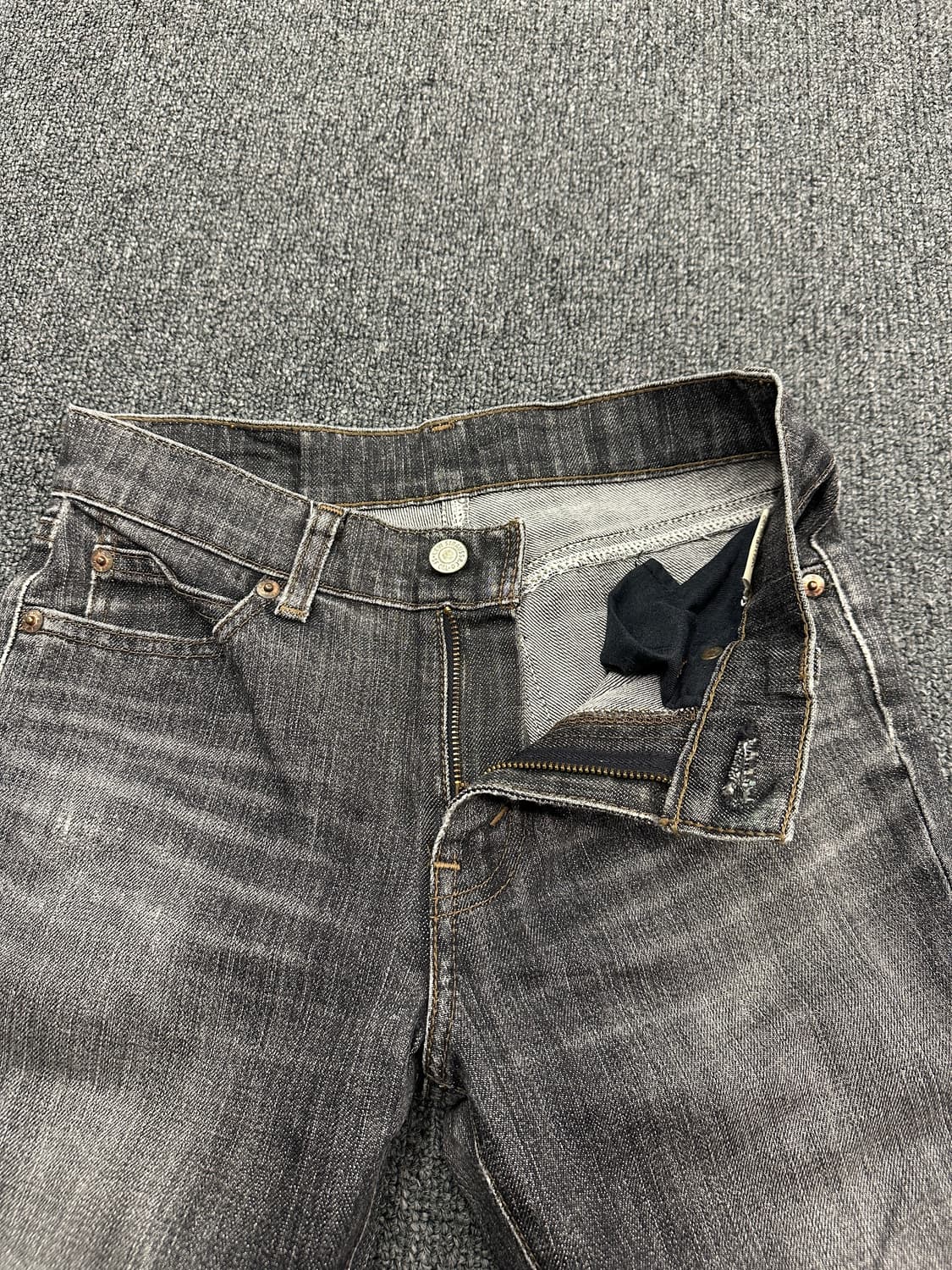 27) 리바이스 526 그레이 흑청 부츠컷 데님팬츠 상품이미지4