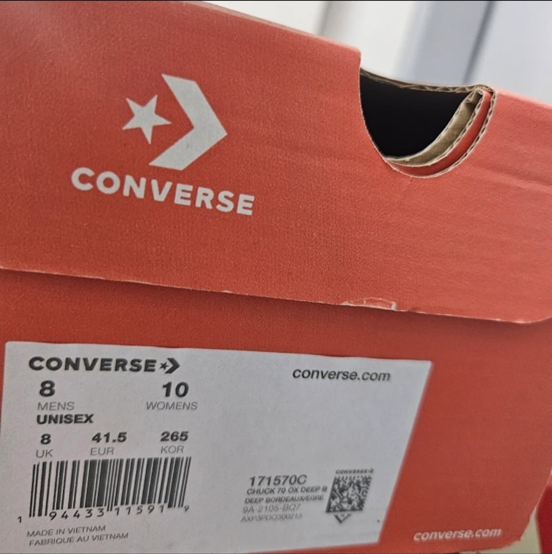 컨버스 척 70 딥 보르도 265 상품이미지3
