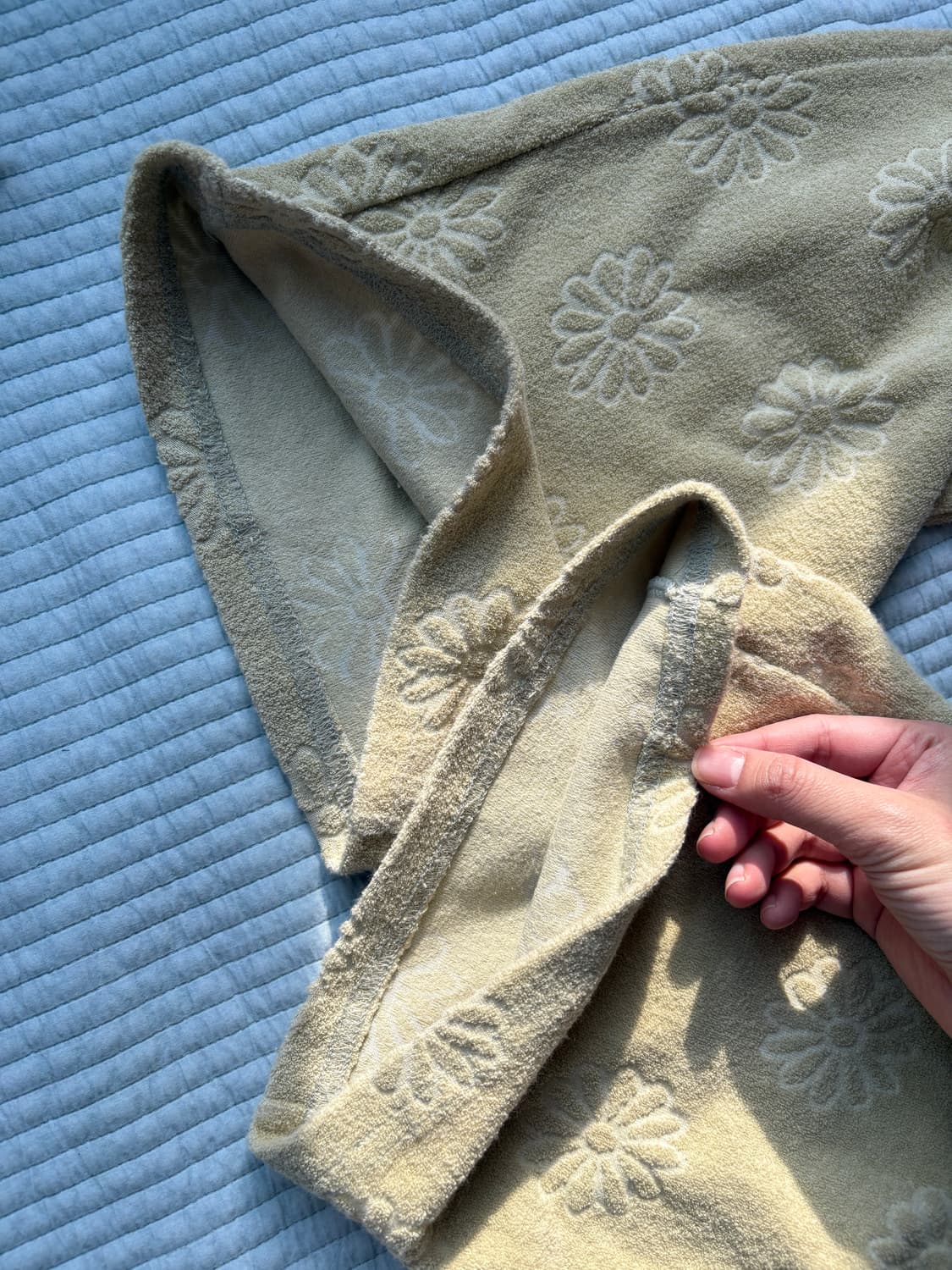 테리 플라워 밴딩팬츠 S 상품이미지5