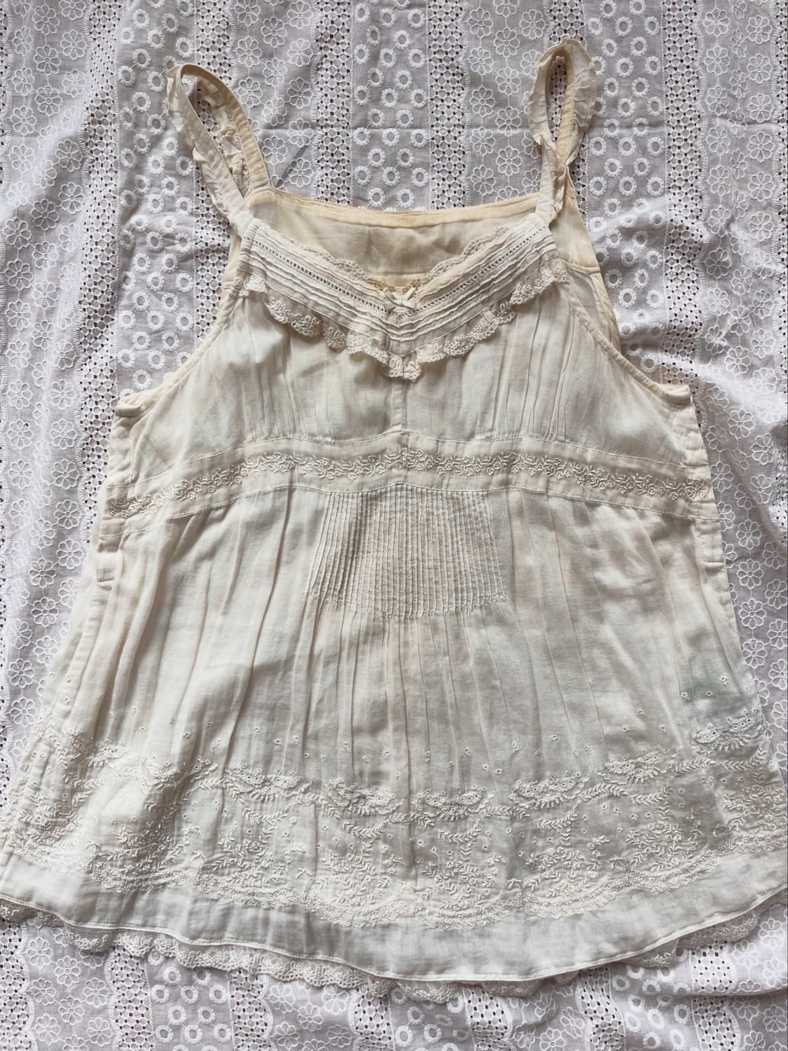 Denim vest + Cream sleeveless 상품이미지2