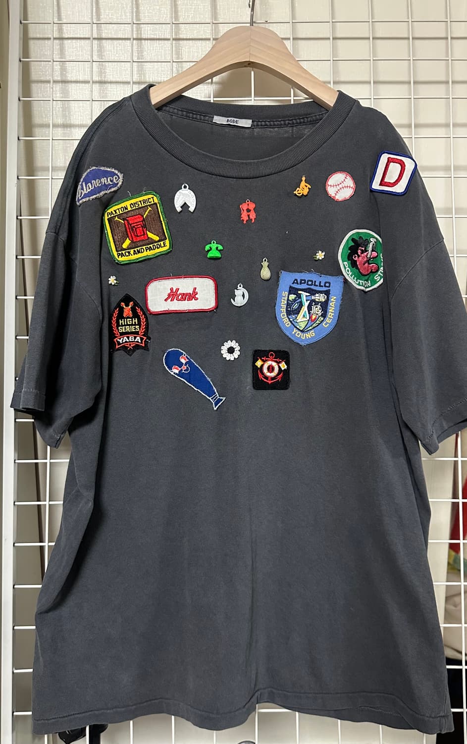 Bode one of a kind 빈티지 패치 참 티셔츠 보디  상품이미지1