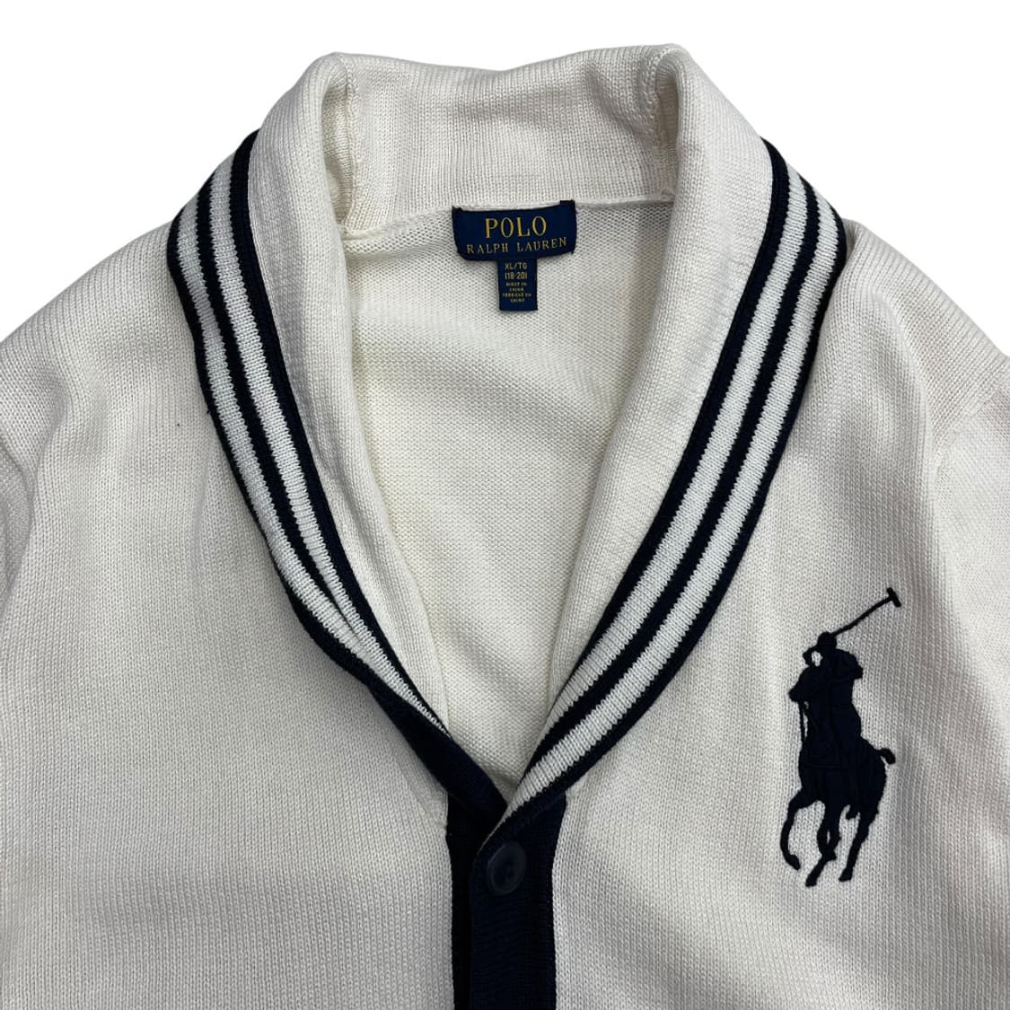 폴로 랄프로렌 빅포니 세라 아이보리 니트 가디건 XL 상품이미지4