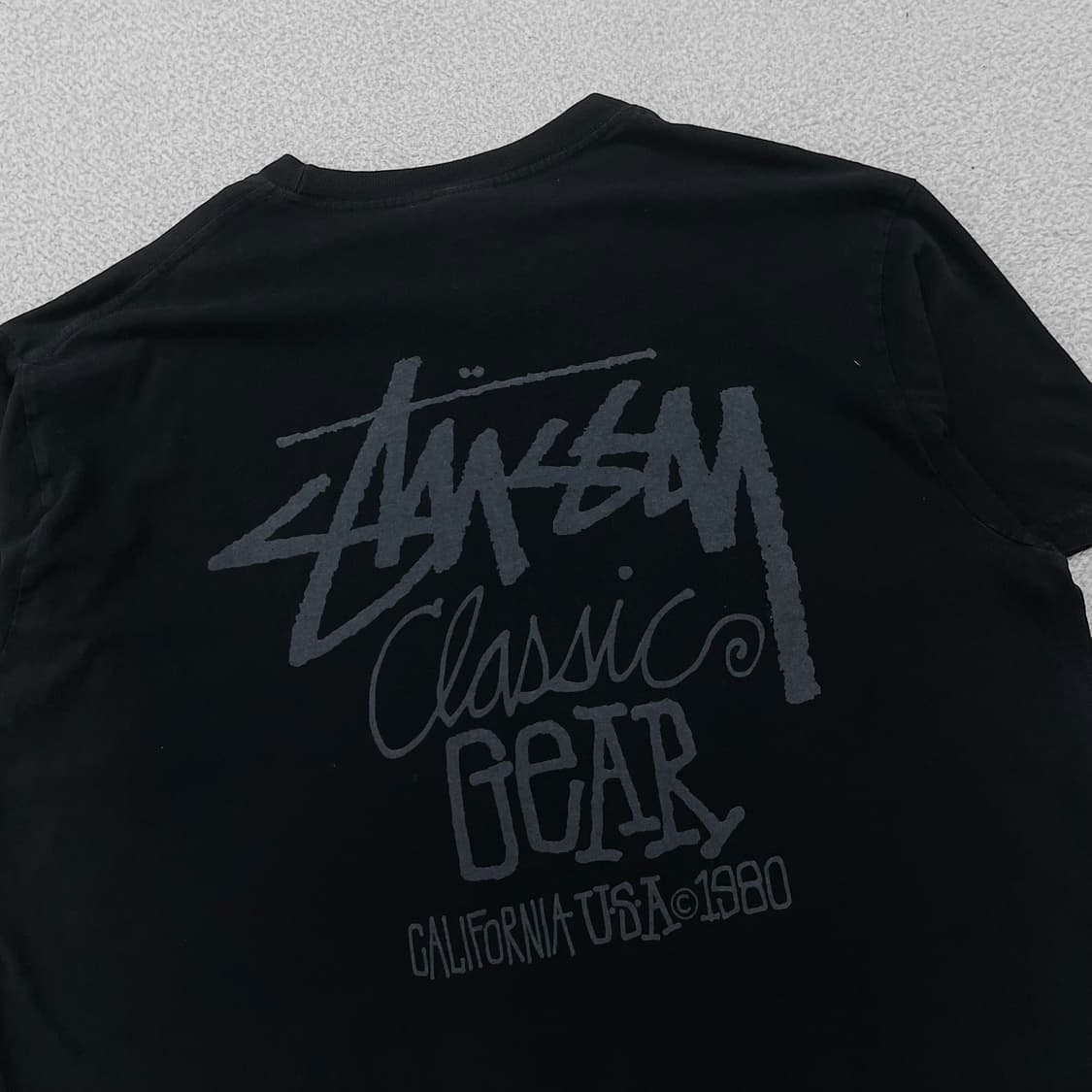 스투시 Stussy 피그먼트다이드 클래식 기어 반팔티 블랙 상품이미지3