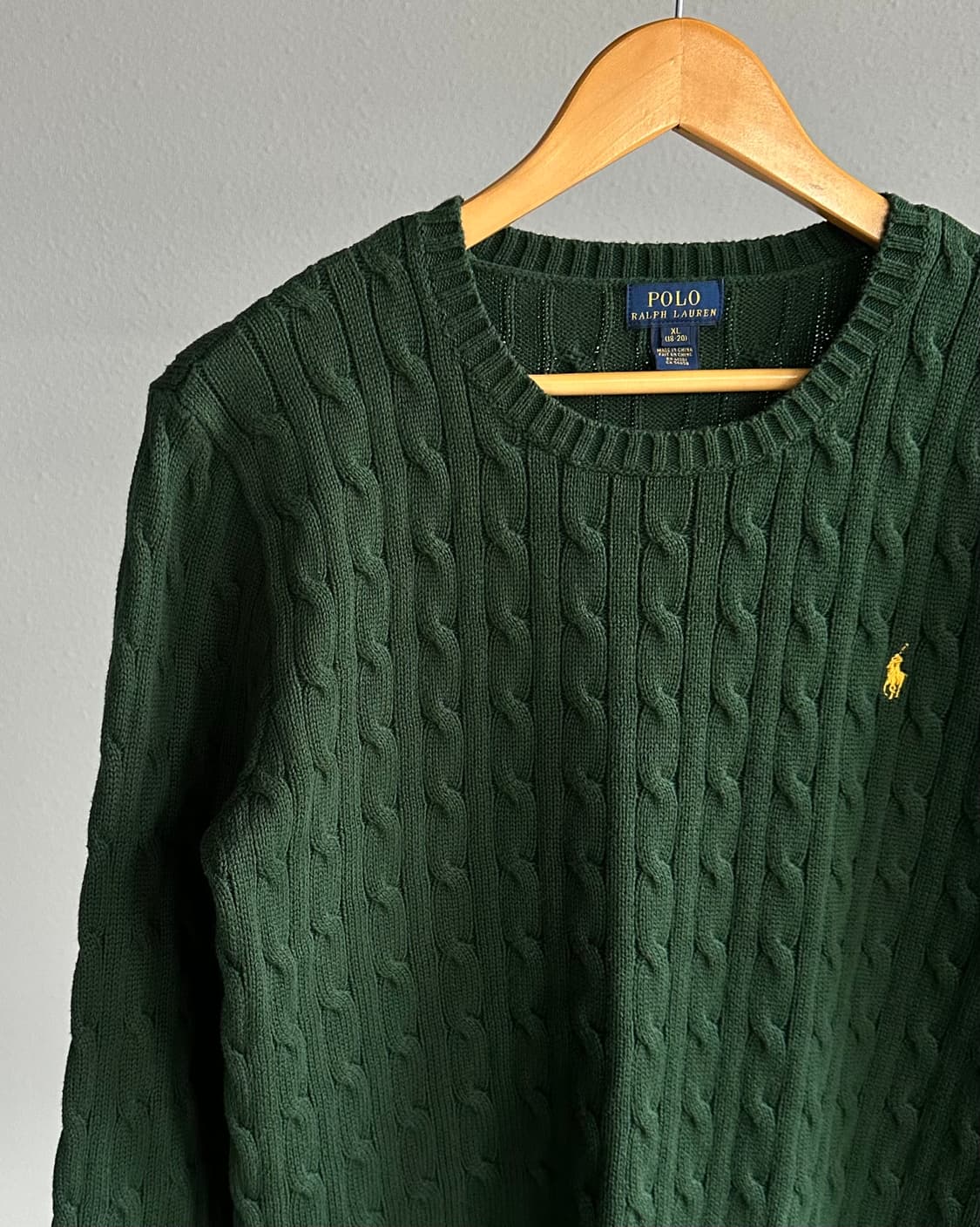 [L]폴로 랄프로렌 꽈배기 케이블 니트 그린 상품이미지2