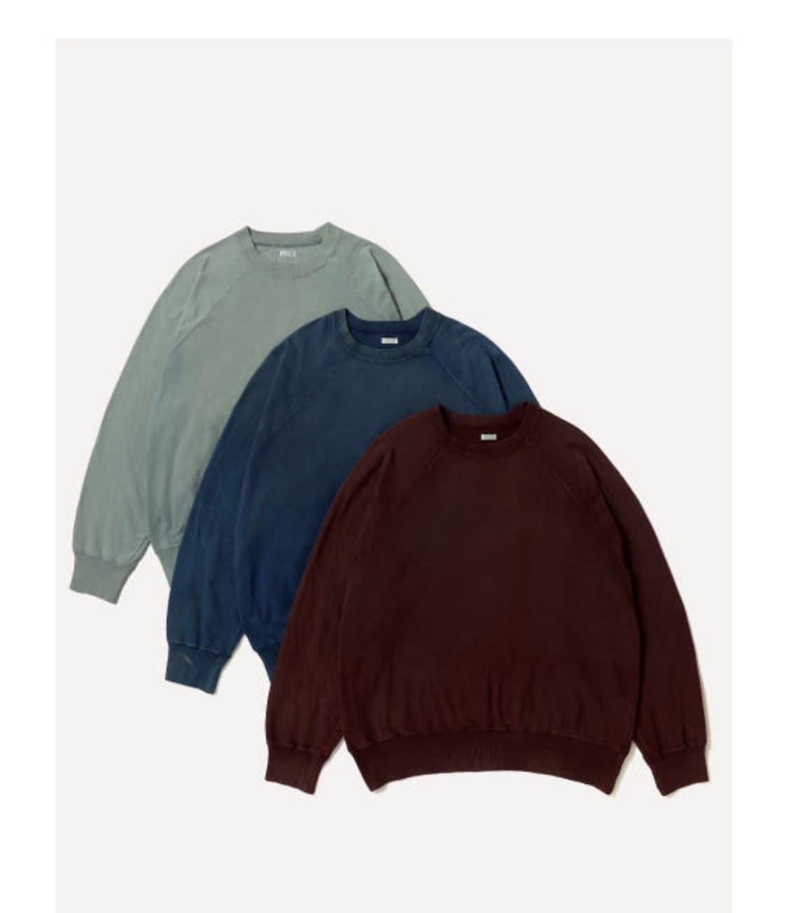 26ss 아프레쎄 빈티지 라이트 스웨셔츠 그린 상품이미지1