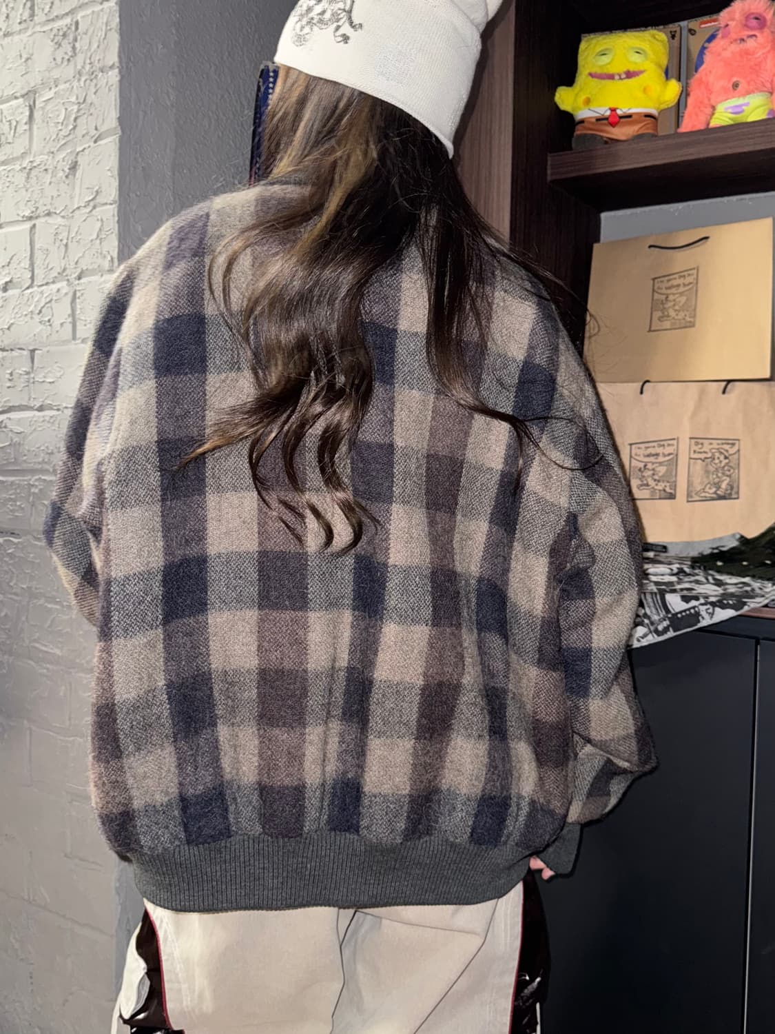 Lacoste 라코스테 모직 체크 블루종 상품이미지3