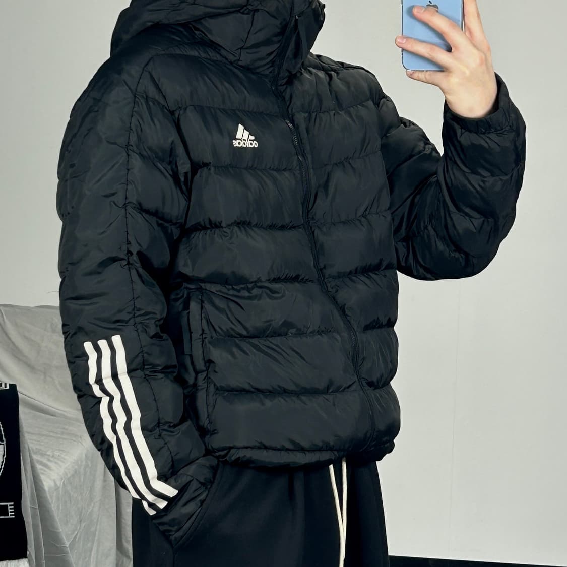 아디다스 이타빅 블랙 경량패딩 XL  상품이미지1