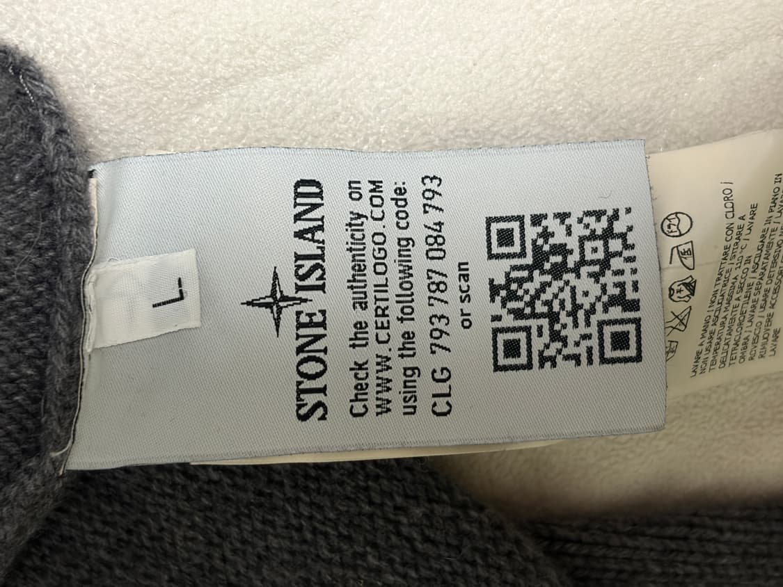 스톤아일랜드 울 니트 가디건 그레이 L 상품이미지3