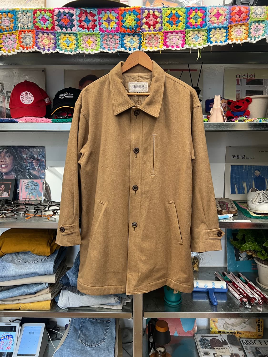 90s  Camel Cashmere Overcoat 상품이미지1