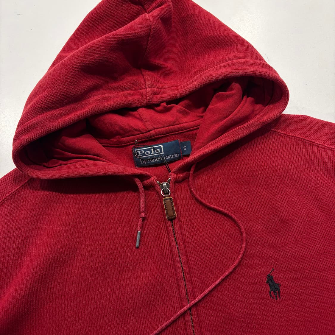 [S] 폴로 랄프로렌 레드 스웻 후드 집업 D254 상품이미지3